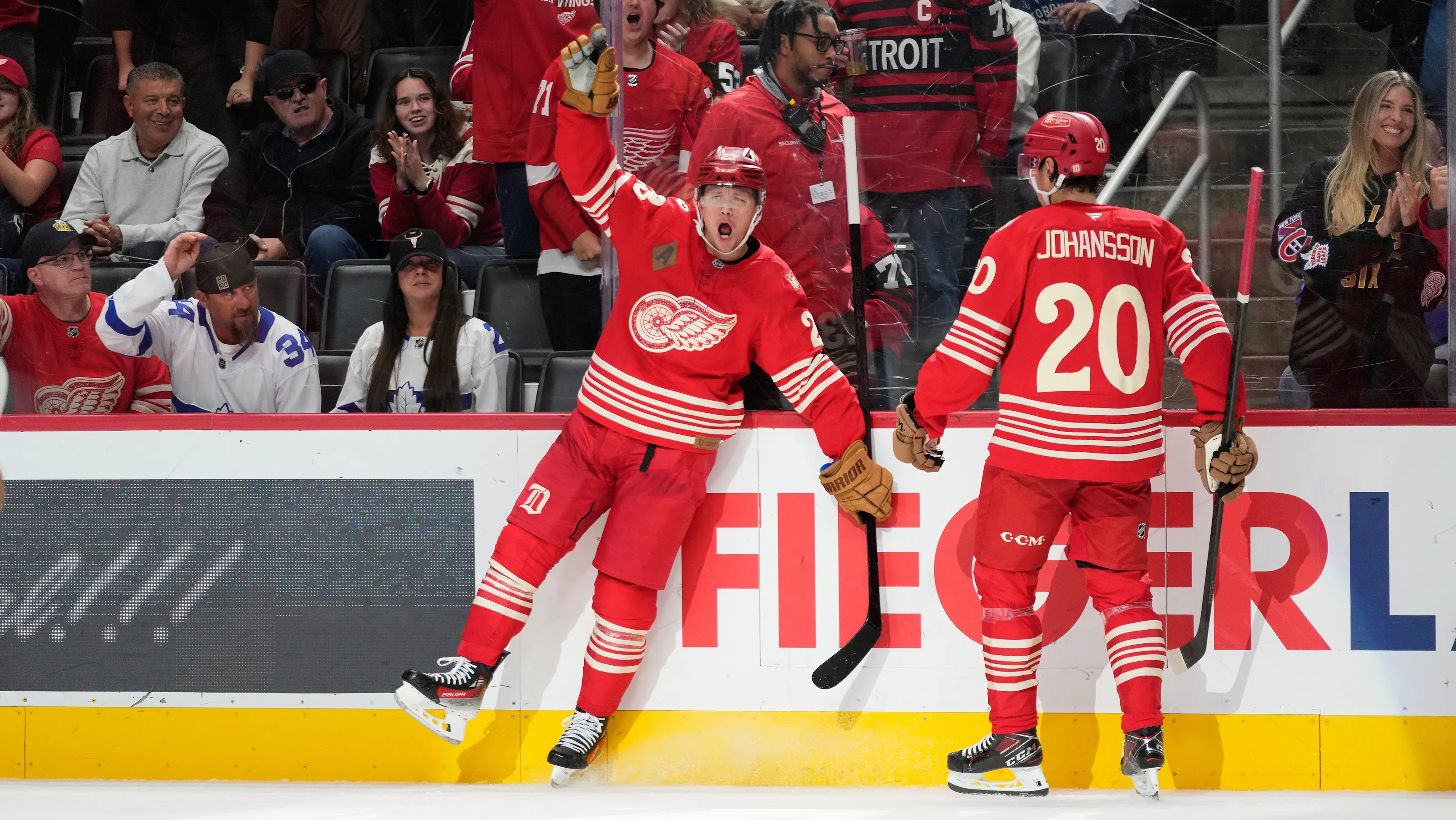 Hockey player in action